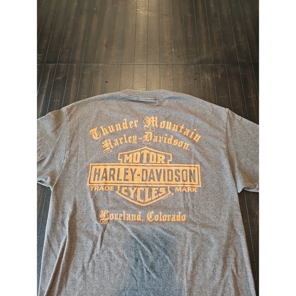Harley Davidson Men's Brown Vtg T-Shirt Feather Thunder Mountain Sz Xl - Picture 13 of 13